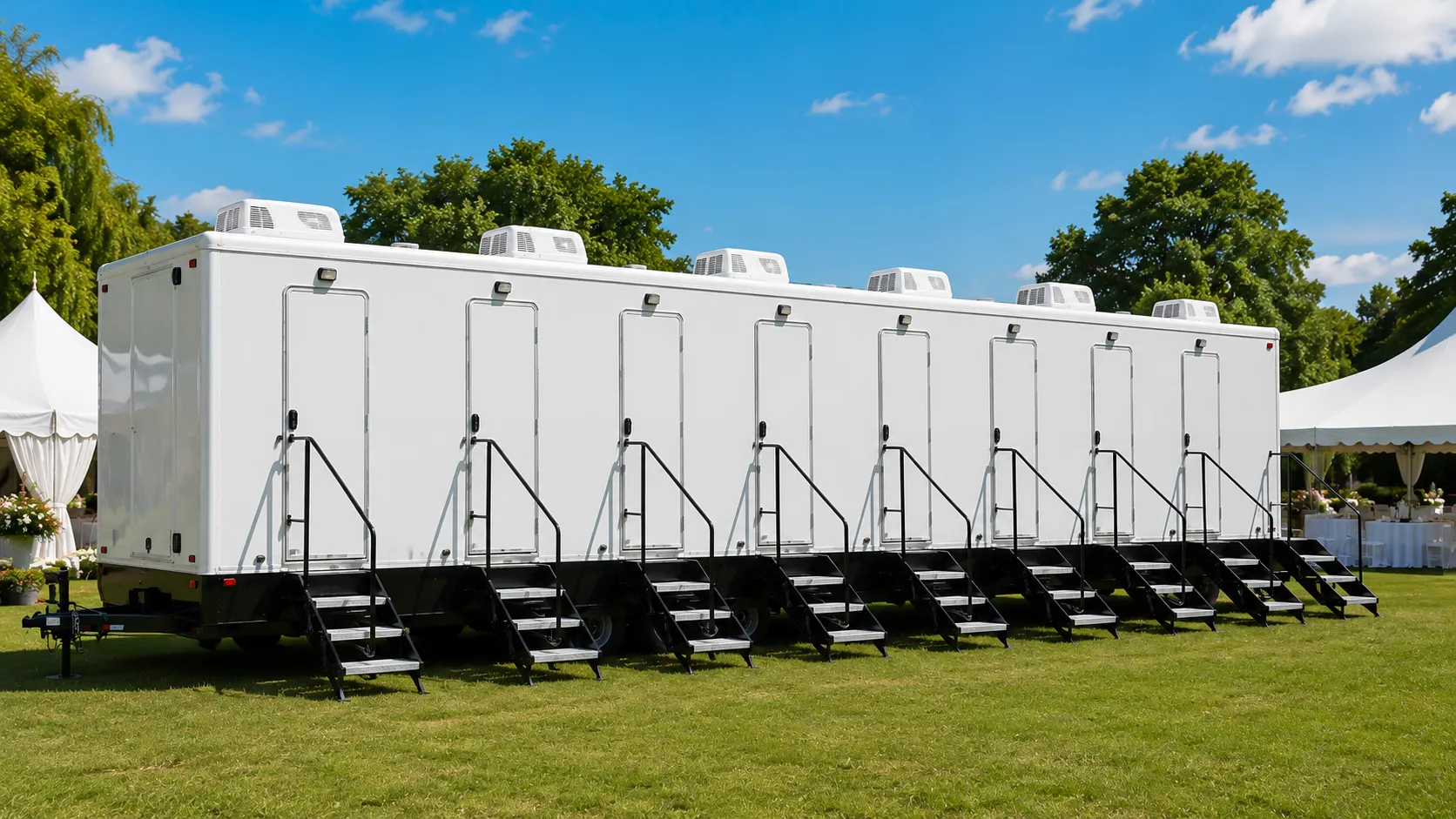 8 Stall Restroom Trailer in Bayonne, NJ
